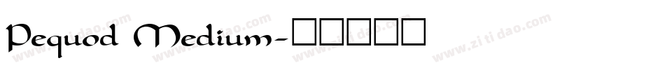 Pequod Medium字体转换